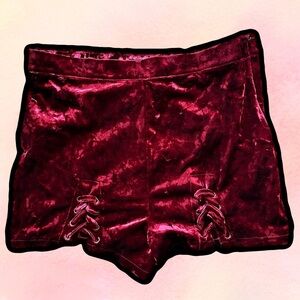 🌈 Amazing Velvet Lace-Up Shorts